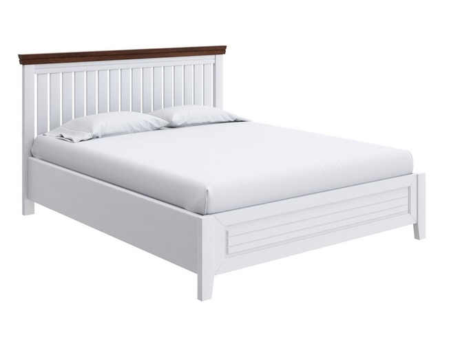 Кровать Olivia Райтон с подъемным механизмом белая эмаль/красно-коричневый