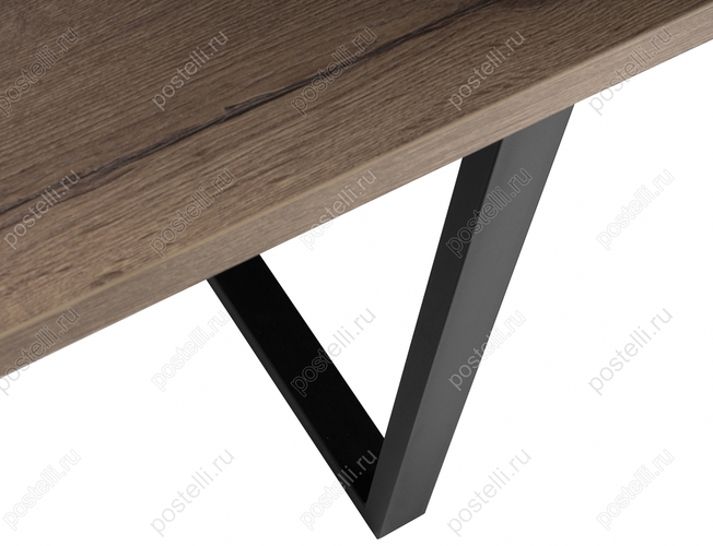 Стол Эльпатия 130 дуб галифакс/черный матовый (Арт. 368659) ножки