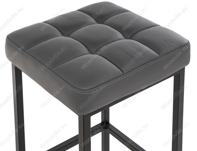 Стул Лофт кожзам темно-серый/черный матовый (Арт. 385633) сиденье