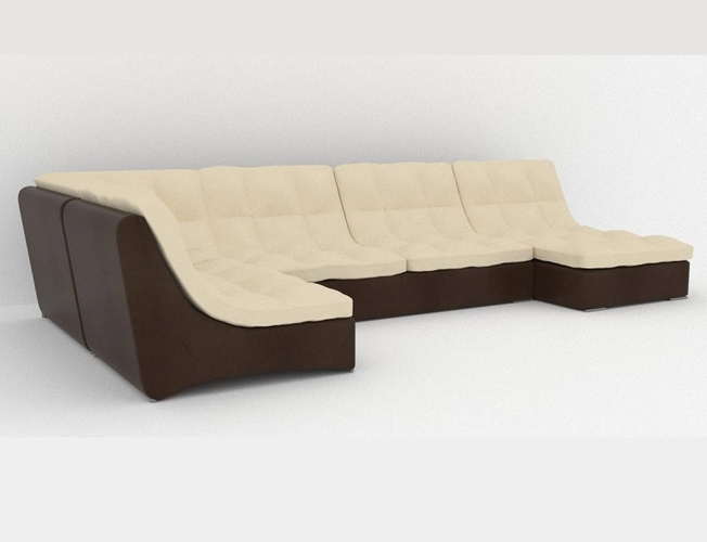 Диван модульный Монреаль 2 Cometa Dark Brown /Саванна милк