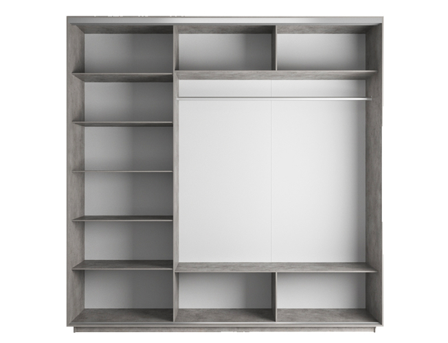 Шкаф-купе Экспресс Люкс 3-х дверный (Фото №1022 Улица), Бетон