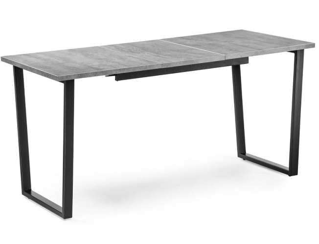 Стол раскладной Лота Лофт 120 черный матовый/бетон (Арт.489617)