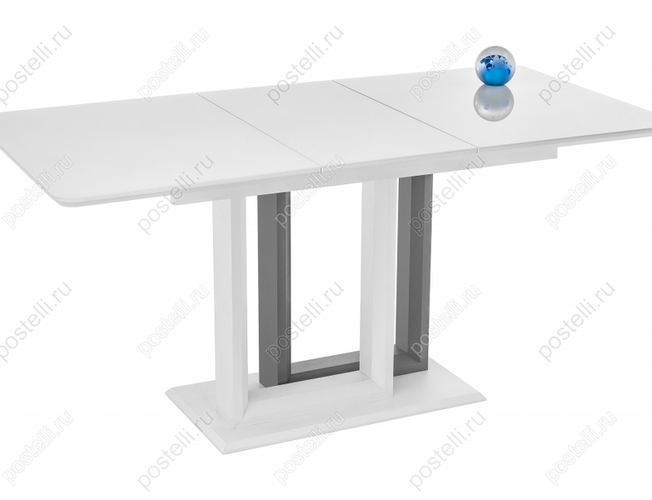 Сто на тумбе Санса белая шагрень/белый Арт(462081)