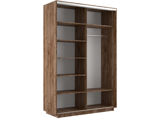 Шкаф-купе Экспресс Люкс 2-х дверный (Фото №1026 Ночной Лондон), Дуб табачный