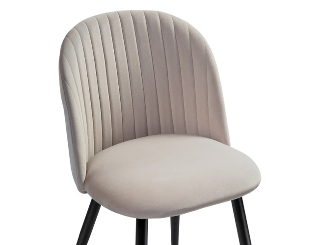 Стул на металлокаркасе Gabi 1 latte/black (Арт.15350)