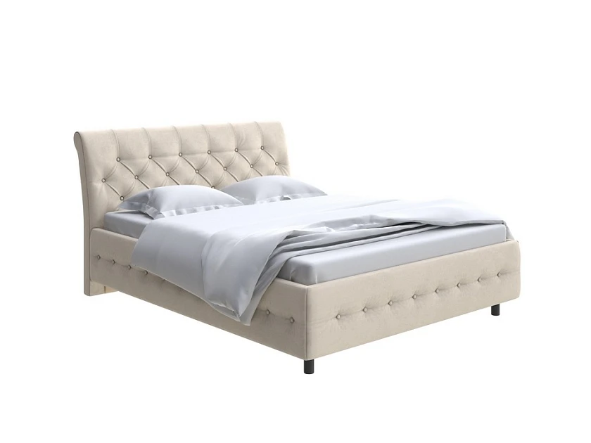 Кровать в ткани Next  Life 4 Велюр (Ultra Песочный)