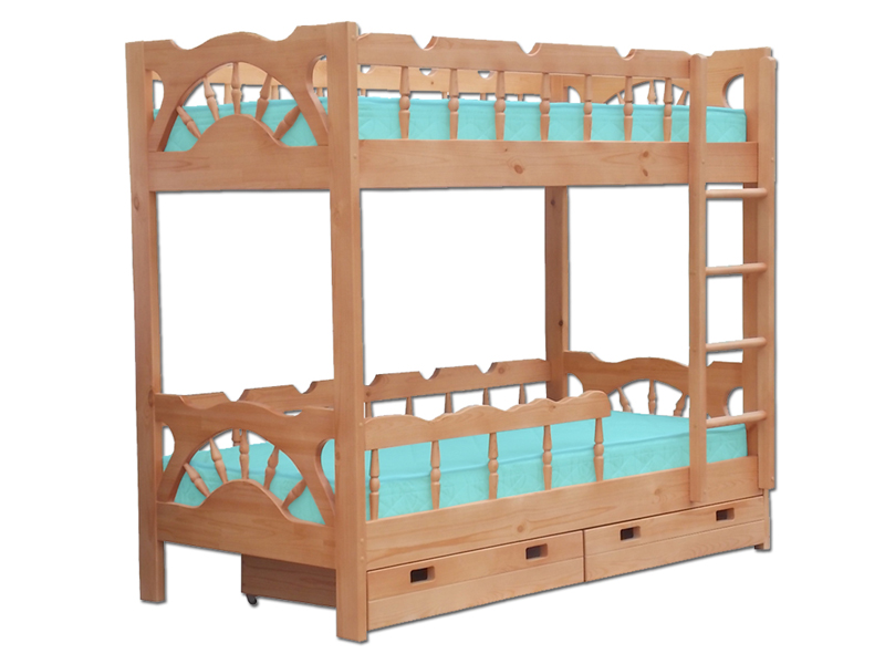 Детская двухъярусная кровать Велес Адмирал с ящиками