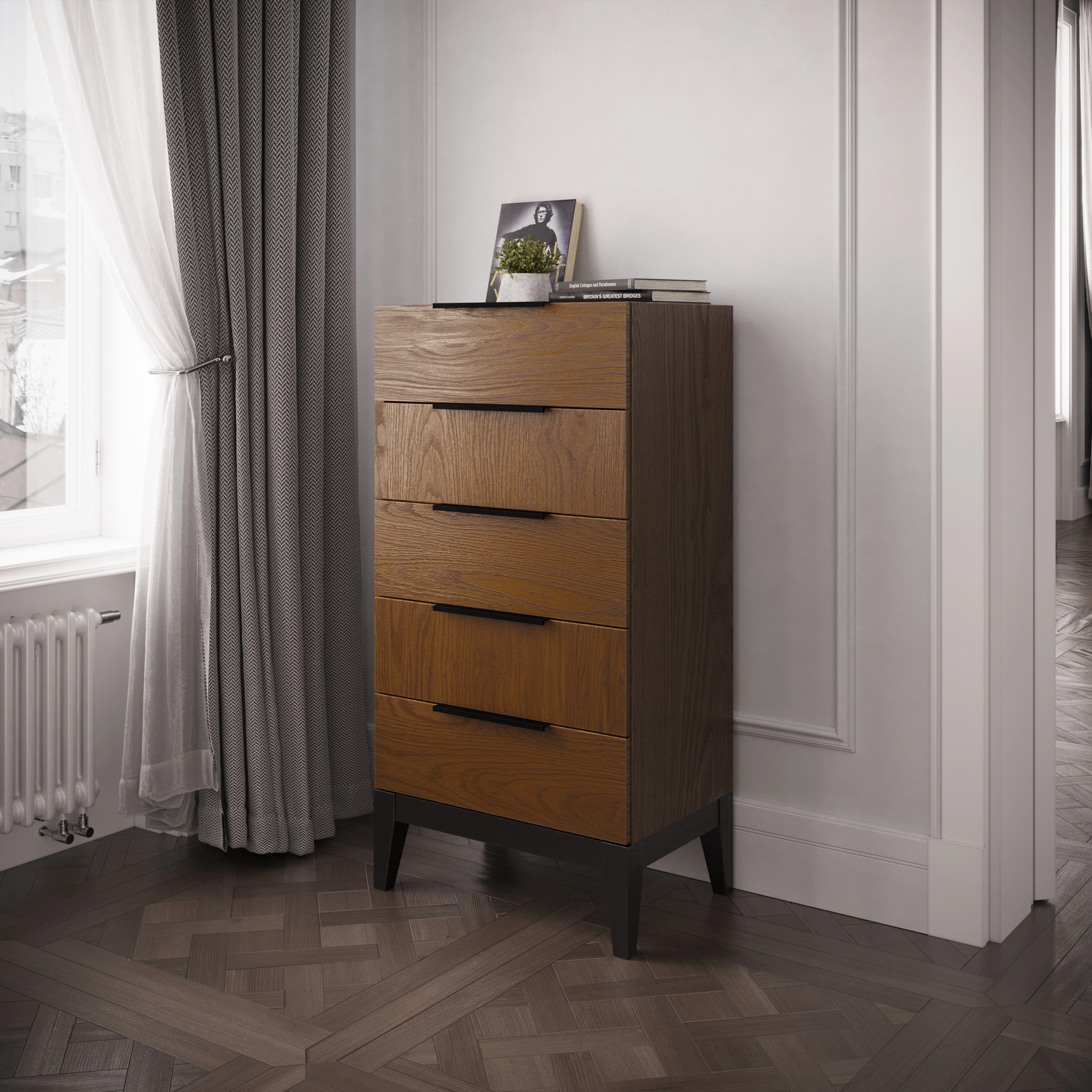 Комод Goodman узкий (пинотекс палисандр/венге)